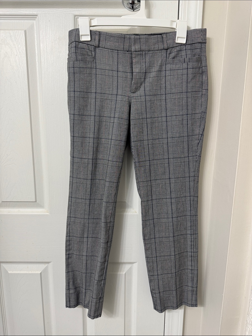 Banana Republic Sloan Gray Plaid Ankle Pants